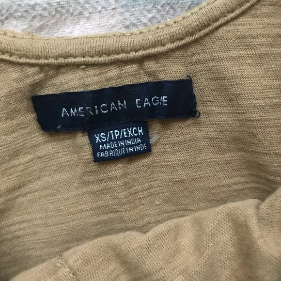 Gorgeous AEO Off Shoulder Yellow Eyelet Shirt - Picture 3 of 5